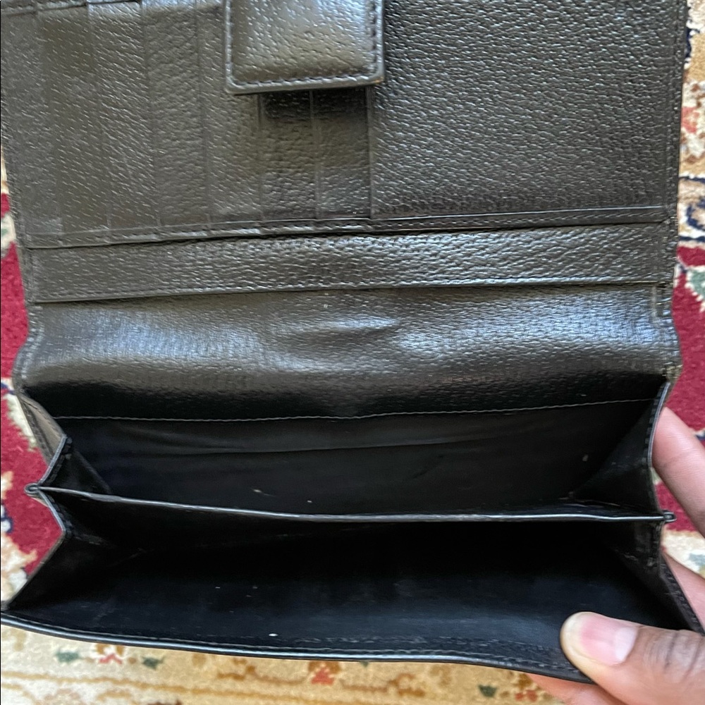 Gucci Brown Monogram Wallet with Green and Red Web Stripe - Picture 4 of 7